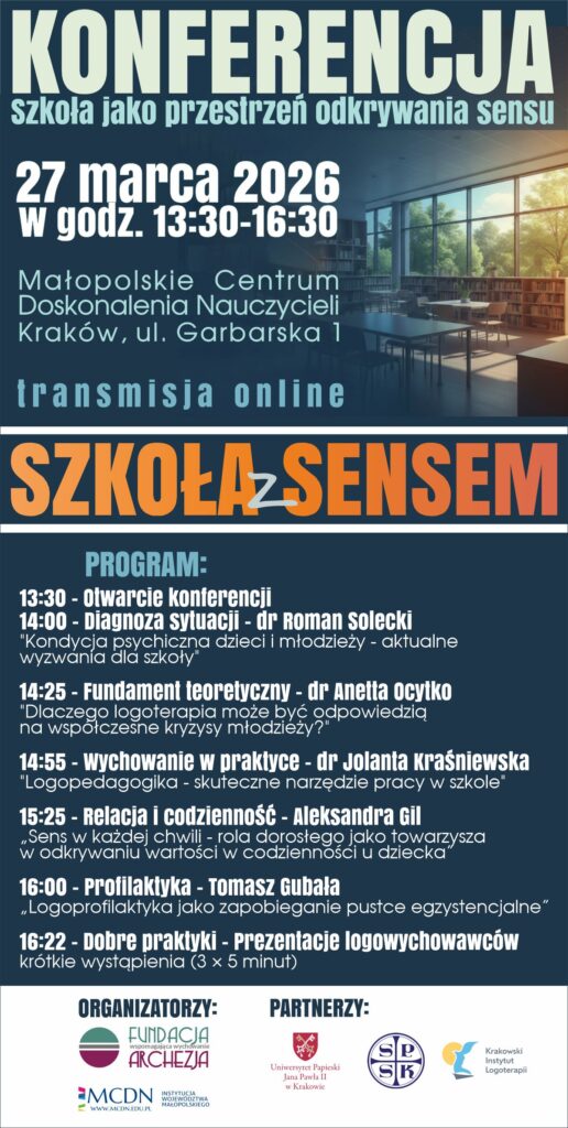 KONFERENCJA - Szkoła jako przestrzeń odkrywania sensu