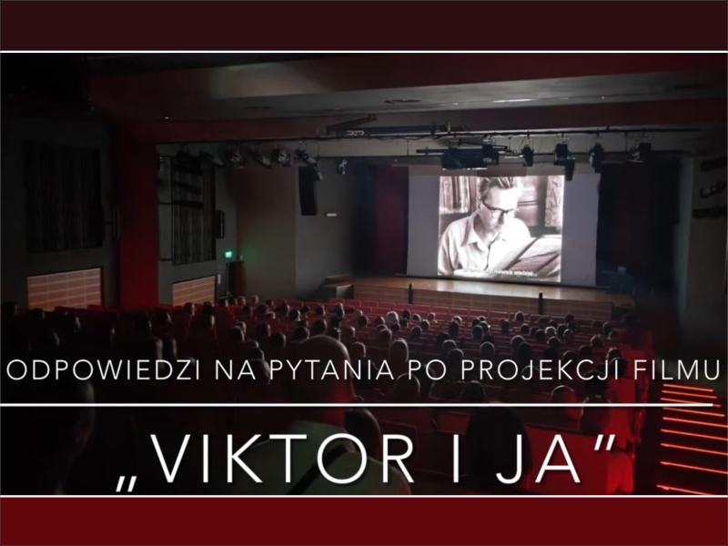 odpowiedzi Alexandra Vesely po projekcji filmu "Viktor i ja"
